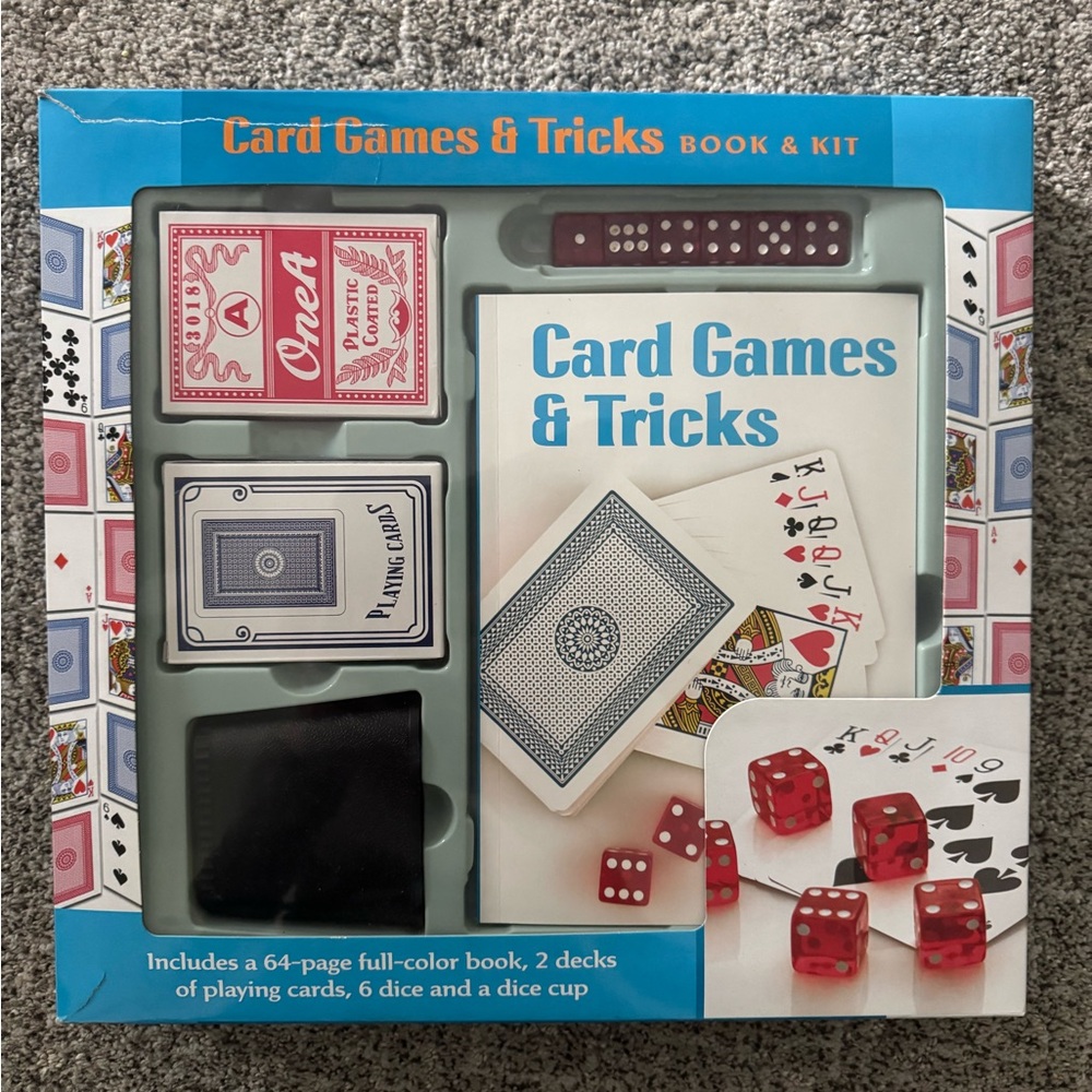 Card Games & Tricks Book & Kit set + Accessories does cup cards + new